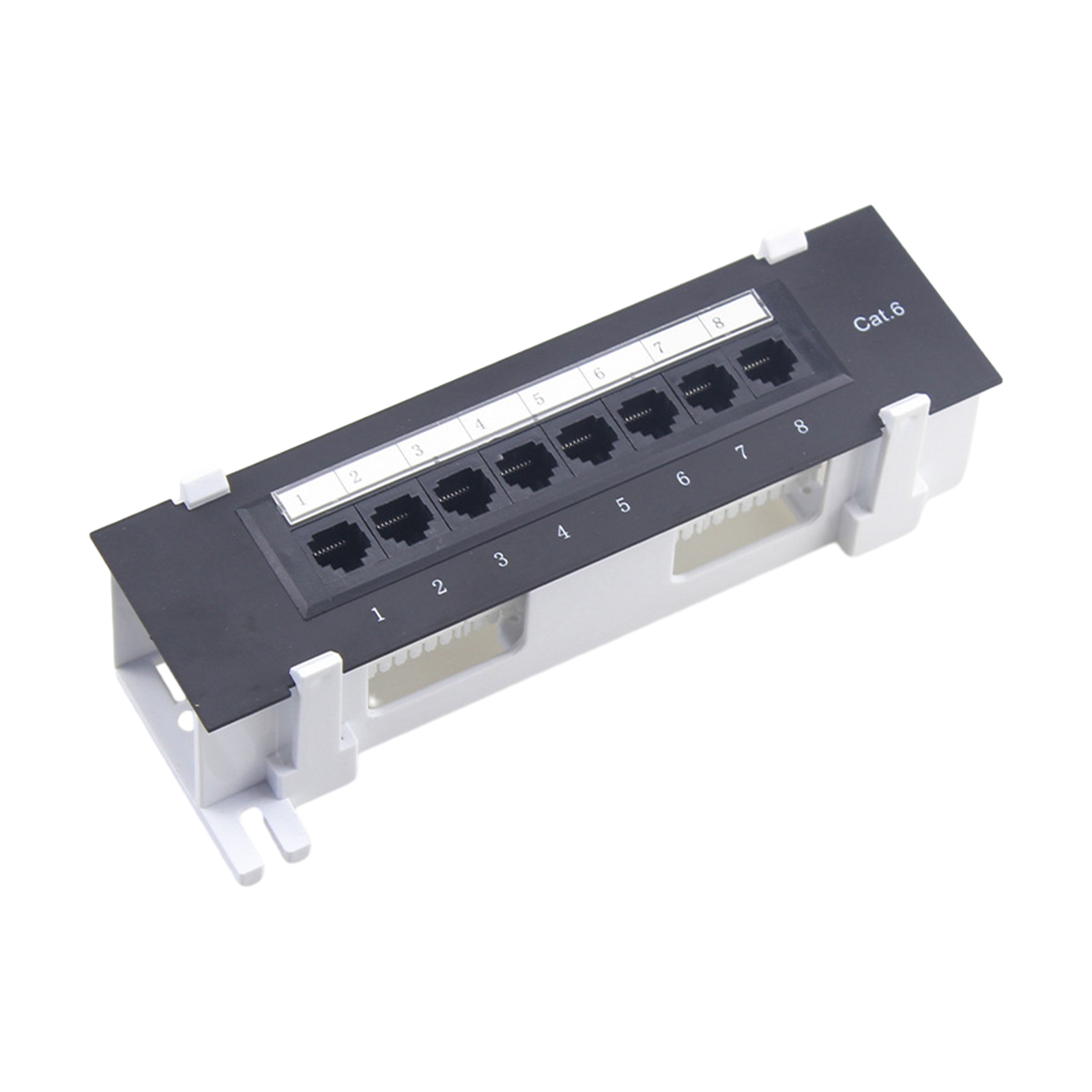Patch Panel Cat6 - 8Port Wall-Mounted Patch Panel Cat6 Cable
