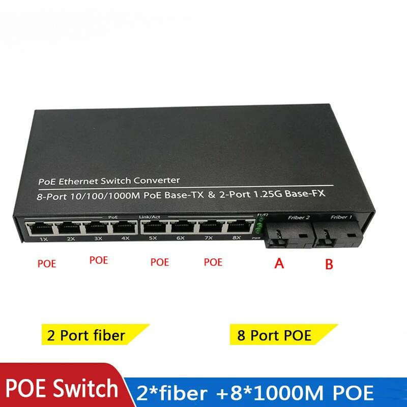 POE Switch 4 POE 2 Fiber 2F5GE - огляд і ціна Power Over Ethernet